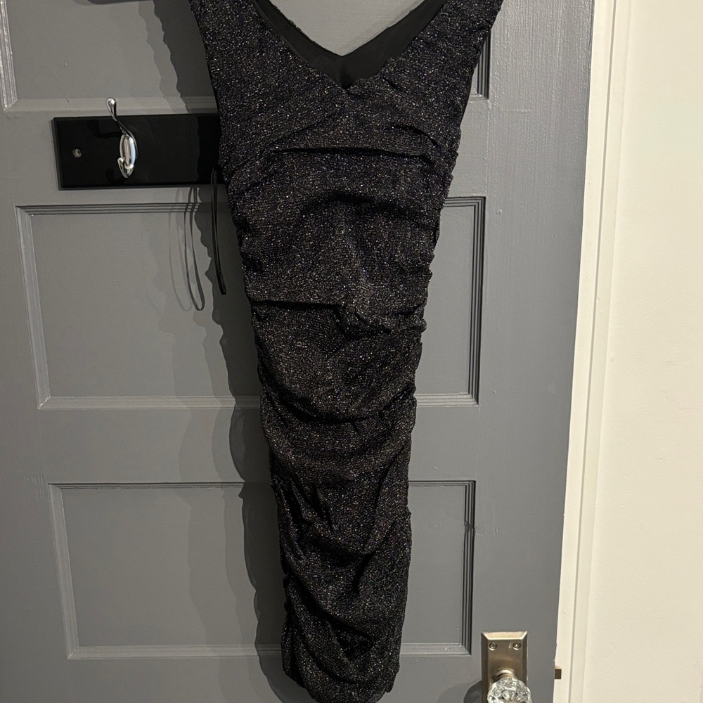 Express Black Shimmer Mini Dress